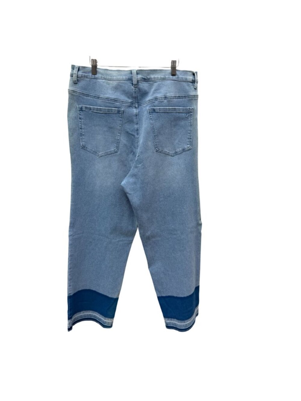 DG2 Dip-Dye Ombre Denim Jeans 16W Womens High Rise Blue Gradient Cotton Casual - Picture 8 of 8